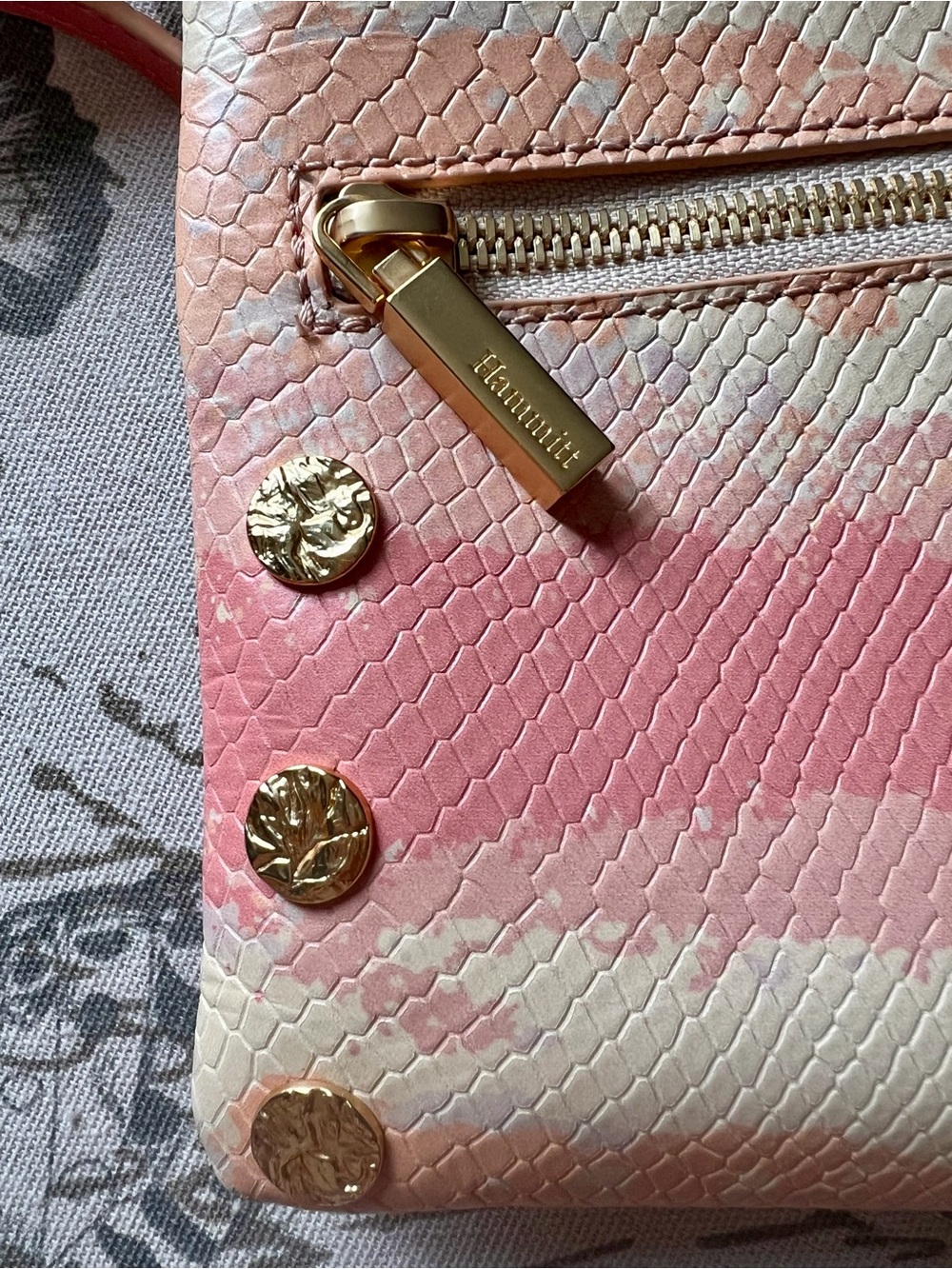 Hammitt Nash Pink Himalayan Gradient Wristlet Crossbody with Gold-Tone Accents - Picture 6 of 10